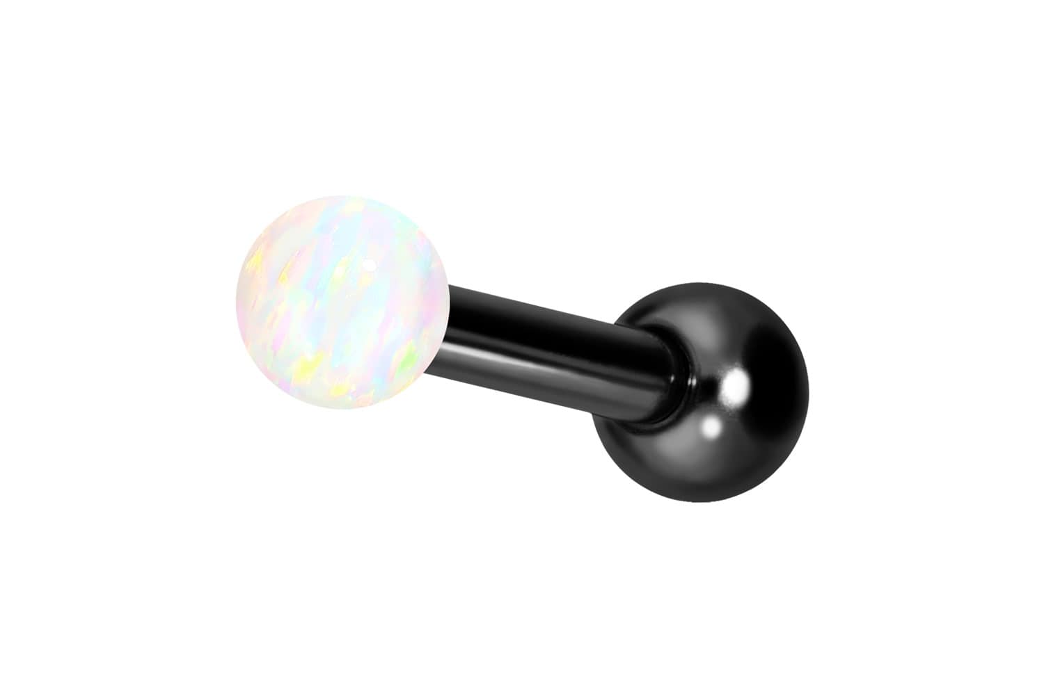 Titan Ohrpiercing mit Innengewinde SYNTHETISCHER OPAL